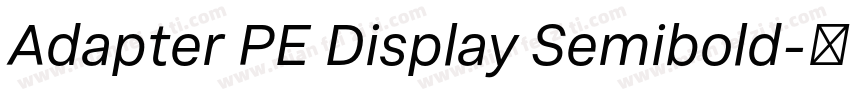 Adapter PE Display Semibold字体转换